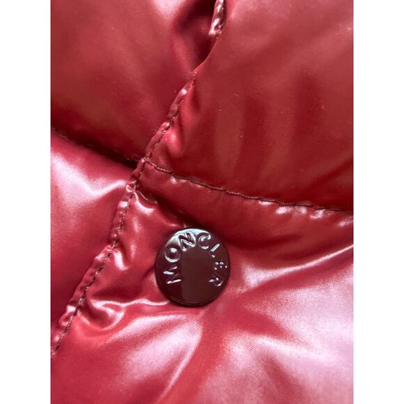 Moncler Men's Tibb Down Vest in burgundy Nylon Size 4/ XL - Picture 7 of 16